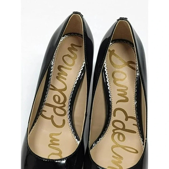 Sam Edelman Women's Elise Black Patent Leather Pump Heels Size 6.5 M (MSRP $130) - Picture 7 of 10